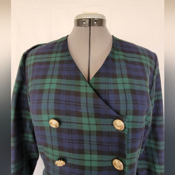 Vintage plaid Blazer and Skirt set - Picture 3 of 10
